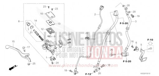 FRONT BRAKE MASTER CYLINDER (C125A) C125AN de 2022